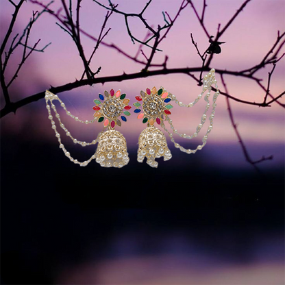 Traditional Multicolor Fancy Jhumka With Beads