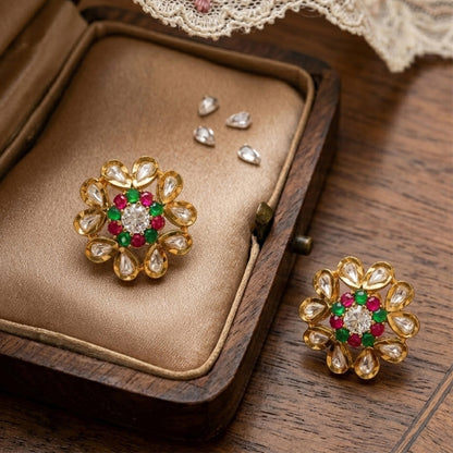 Elegant Handcrafted Moissanite Flower Studs for Everyday Wear
