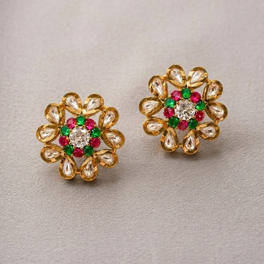 Elegant Handcrafted Moissanite Flower Studs for Everyday Wear