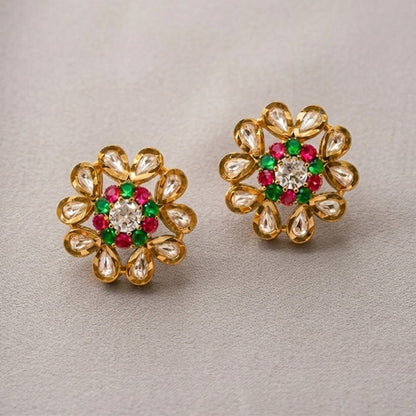 Elegant Handcrafted Moissanite Flower Studs for Everyday Wear