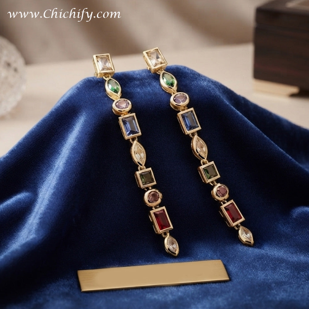 Aurora Mosaic Luxe Drop Earrings