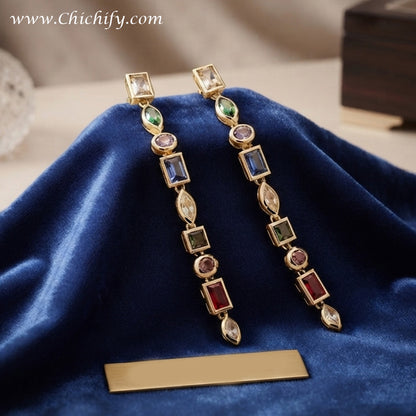 Aurora Mosaic Luxe Drop Earrings