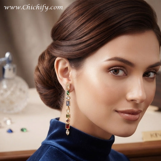 Aurora Mosaic Luxe Drop Earrings