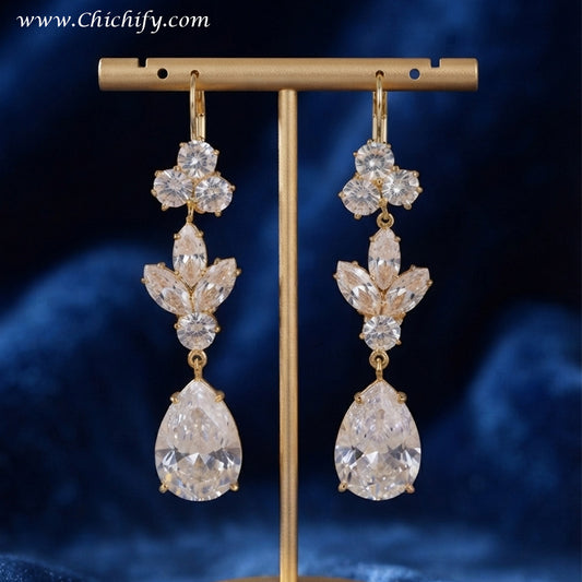 Celeste Radiance Teardrop Earrings