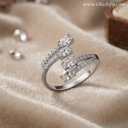 Celeste Duo Spark Adjustable Ring