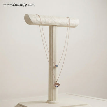 Aurora Radiance Evil Eye Layered Chain Necklace