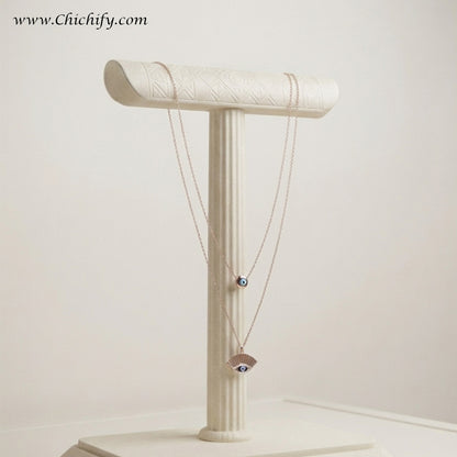 Aurora Radiance Evil Eye Layered Chain Necklace