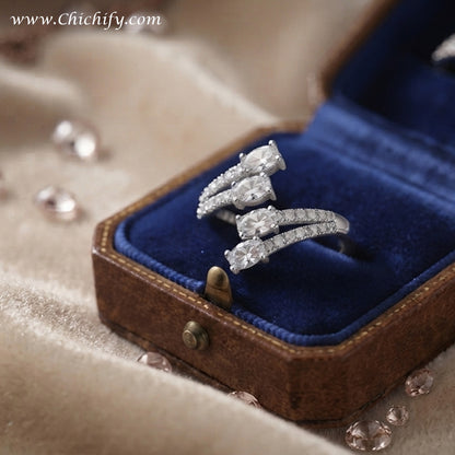 Celeste Duo Spark Adjustable Ring