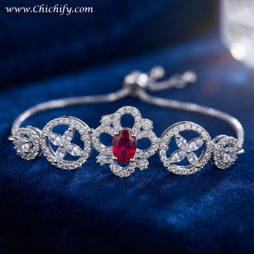 Silver AD White Designer Bracelet