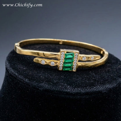 Emerald Luxe American Diamond Bracelet