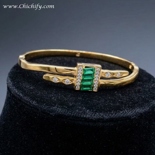 Emerald Luxe American Diamond Bracelet