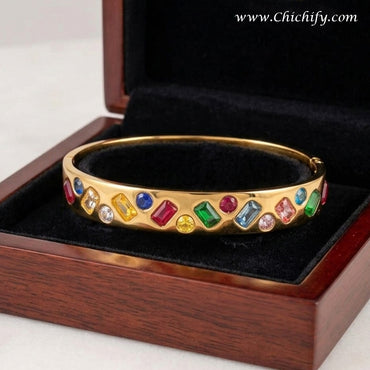 Rainbow Radiance American Diamond Bangle