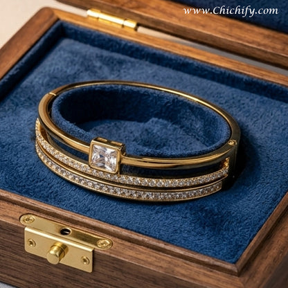Regal Solitaire American Diamond Bangle