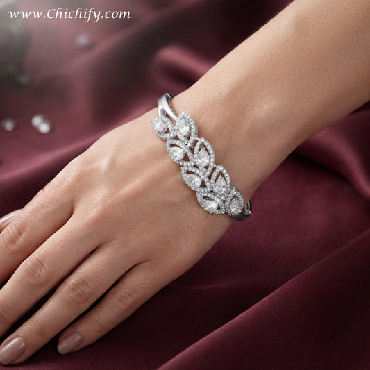 Celestial Bloom American Diamond Bracelet