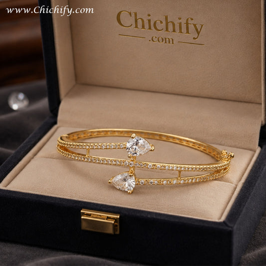 Heart bound Elegance American Diamond Bracelet