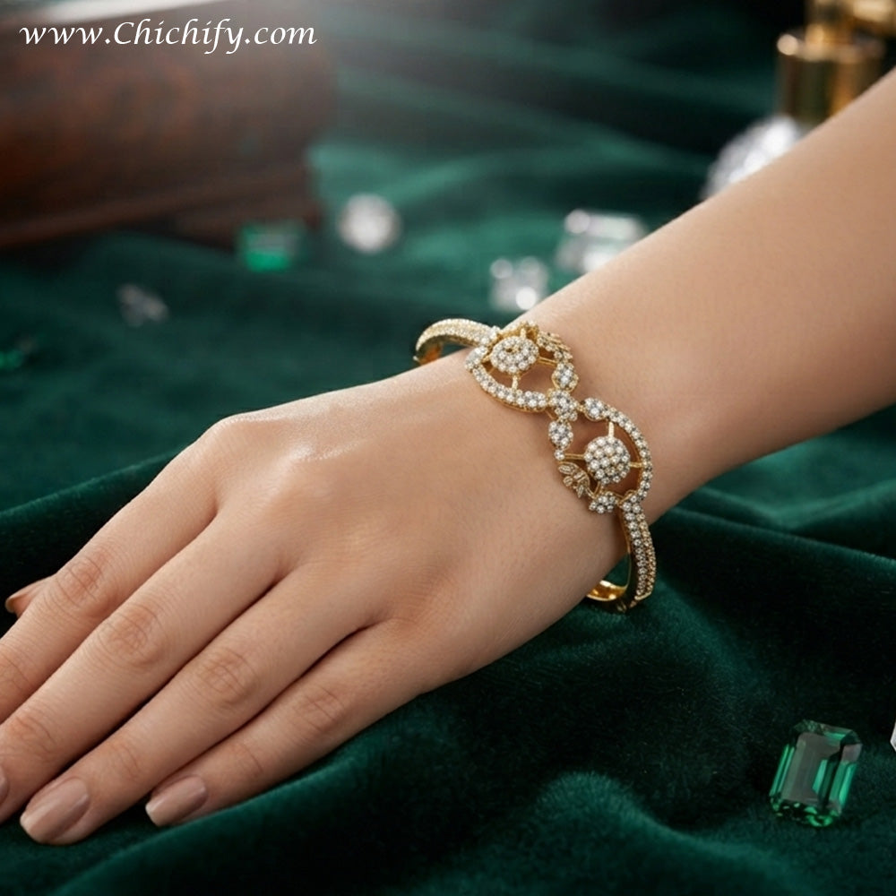 Royal Bloom American Diamond Bracelet