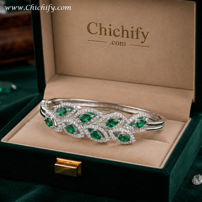 Emerald Teardrop Luxe American Diamond Bracelet