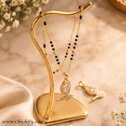 Elegant Teardrop Floral Mangalsutra