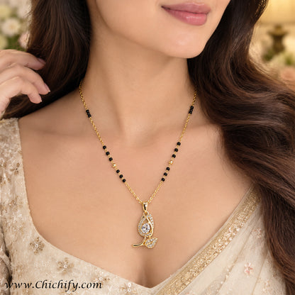 Elegant Teardrop Floral Mangalsutra