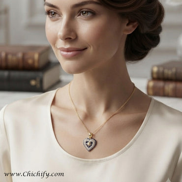 Celeste Heart Stainless Steel Pendant / Necklace