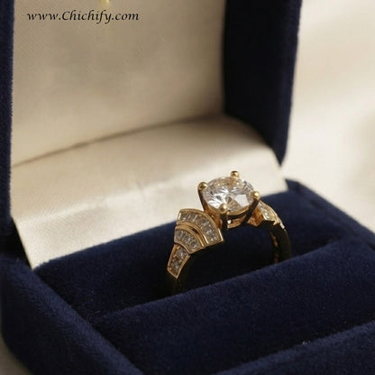 Luxe Asymmetrical Arc Statement Ring