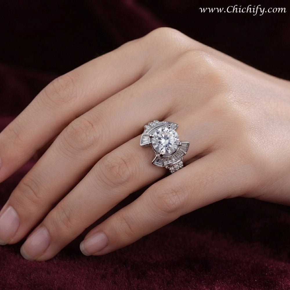 Silver Luxe Solitaire Ring