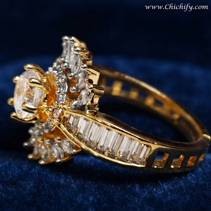 Royal Sunflower Statement Ring