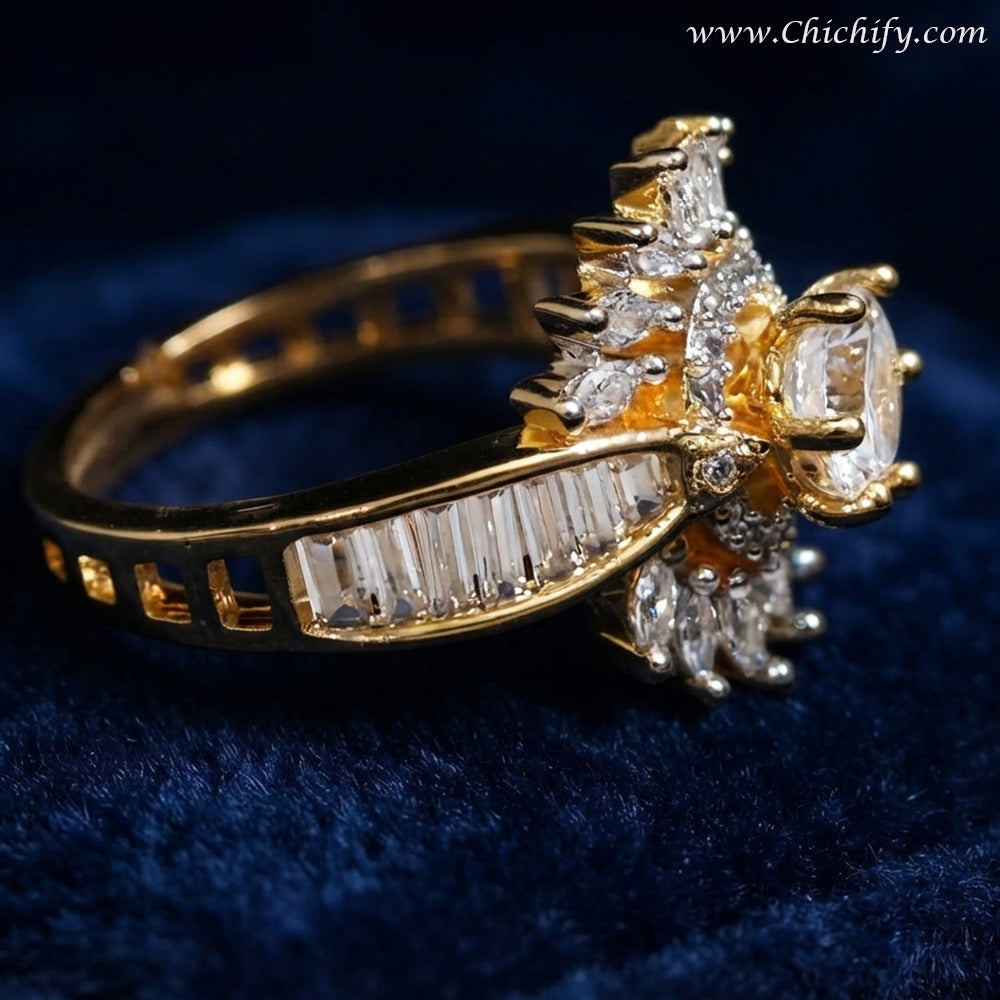 Royal Sunflower Statement Ring