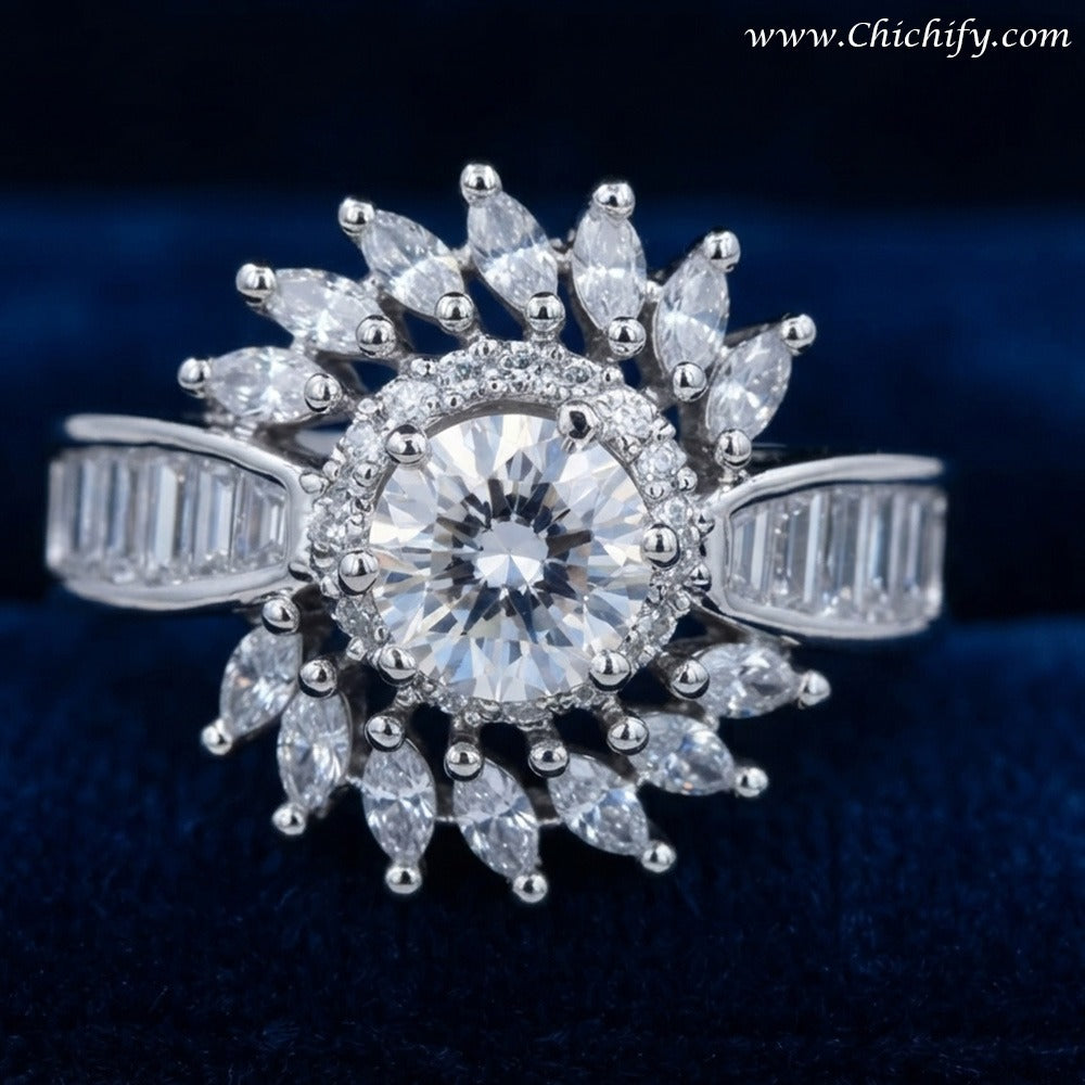 Starlight Crown Designer Ring