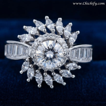 Starlight Crown Designer Ring